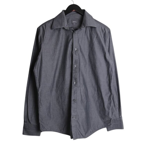 Vintage Mexx Men's Button Down Long Sleeve Shirt Charcoal Gray Size Large - Picture 1 of 8